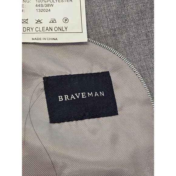 ALK men's 44S Braveman Slim Fit Gray 2-Button Suit Coat Jacket Blazer BM001 NEW - Picture 6 of 7